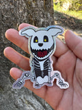Dog Skeleton Spooky Sparkle Sticker