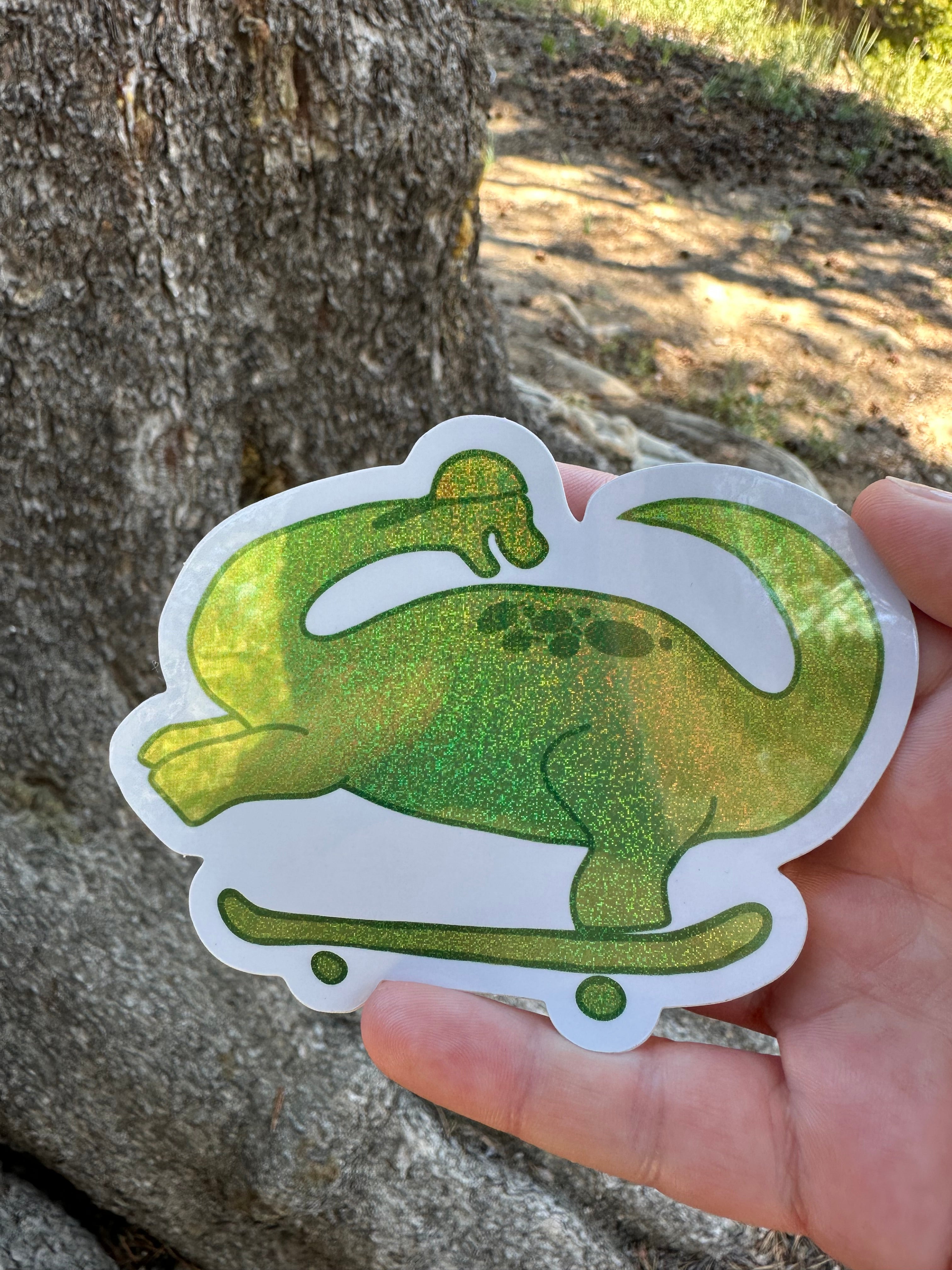 Brontosaurus Glitter Sticker