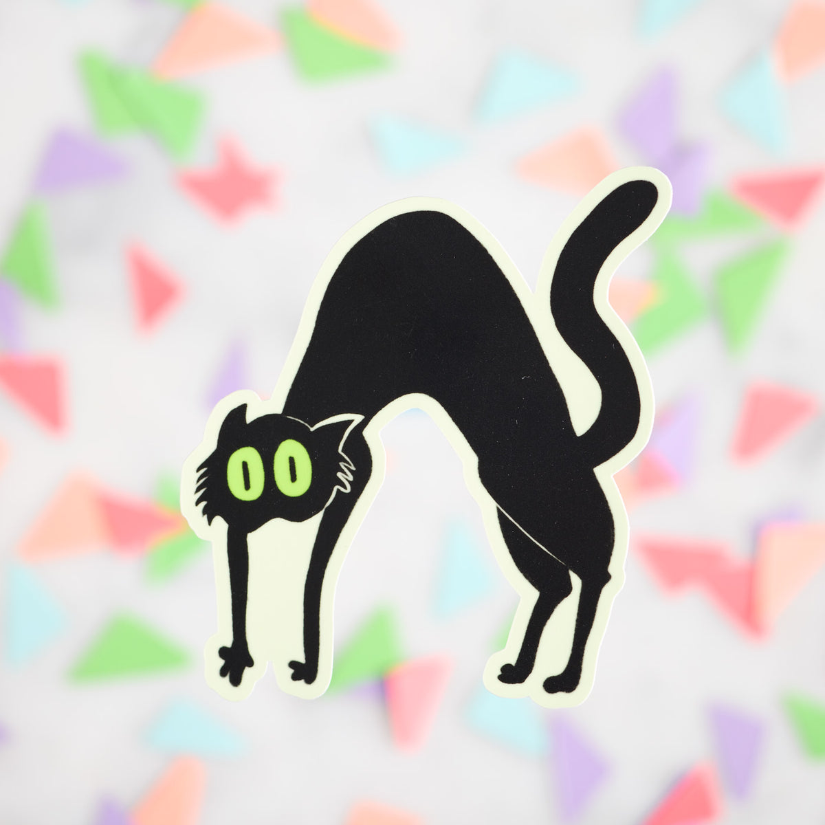 Glow in the dark Cat Sticker