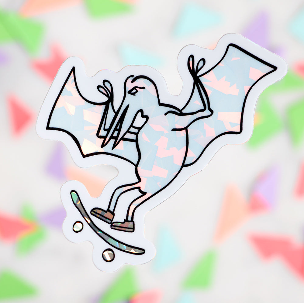 Dinosaur Pterodactyl Skateboard Sticker