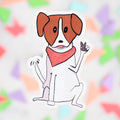 Peace sign dog Sticker